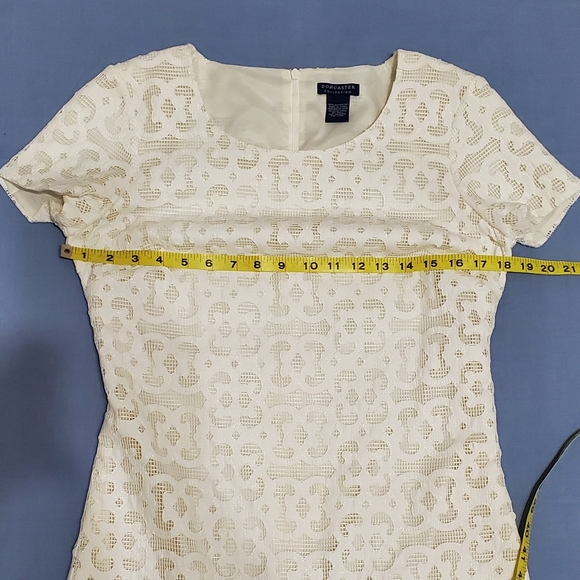 Doncaster Dresses Doncaster Collection White Lace Shift Dress